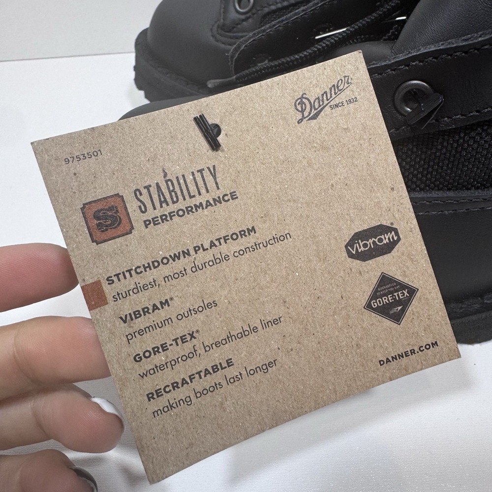 Danner Acadia 8" Tactical Boot 21210 Black Men 9 9B Military Gore-Tex Vibram NWT - Picture 4 of 10